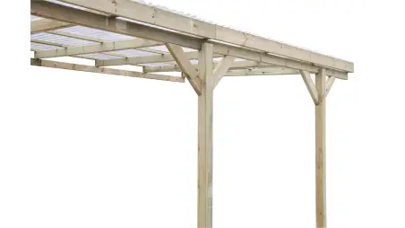 Carport, abri de voiture  3x5.24 m - 15 m2 - couverture PVC 