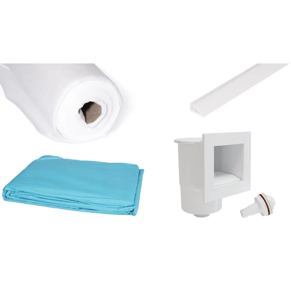 Piscine en bois 6.57x4.07 - H.1.2 m fixations à sceller