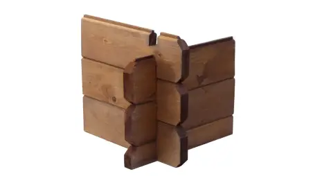 Abri de jardin en bois - 9m2 - 3x3m - Traité - Ep. 28mm - Couleur: marron