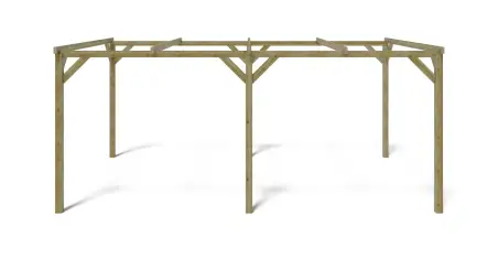 Carport, abri de voiture  3x5.1 m - 15.3 m2
