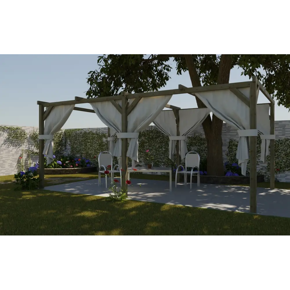 Carport, abri de voiture  3x5.1 m - 15.3 m2