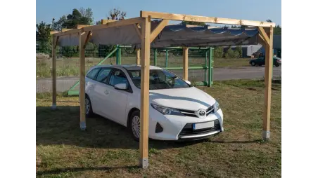 Carport, abri de voiture  3x5.1 m - 15.3 m2