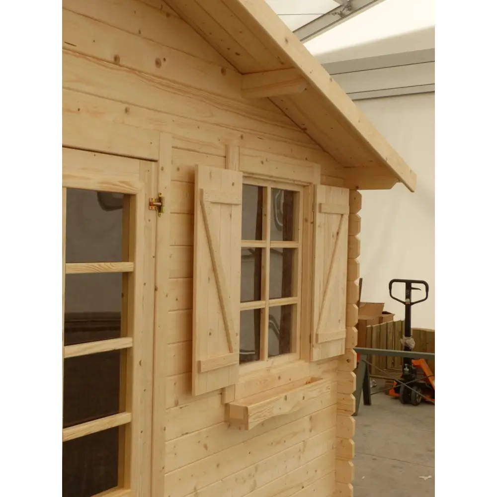 Abri de jardin en bois - 12m2 - 4x3m - Ep. 28mm - Couleur: naturel