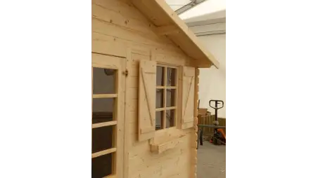 Abri de jardin en bois - 12m2 - 4x3m - Ep. 28mm - Couleur: naturel