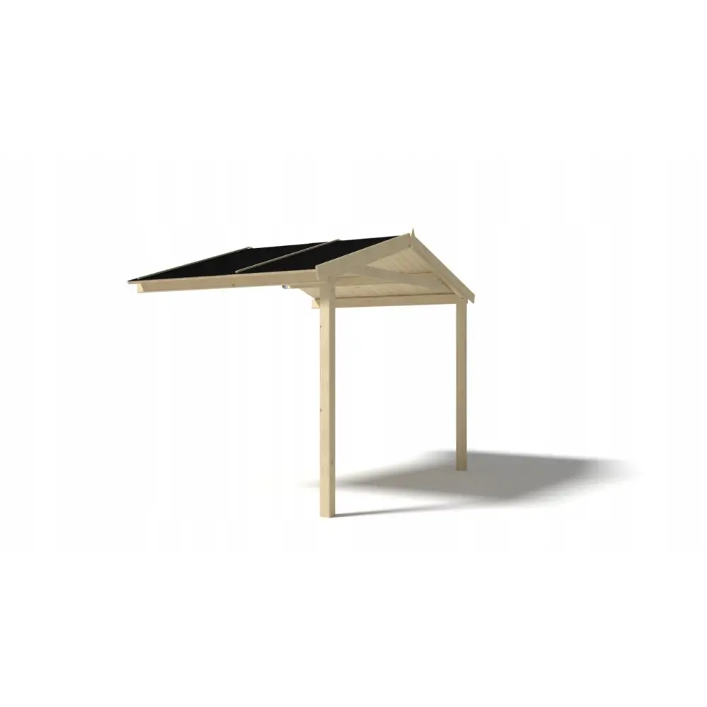 Avant-toit en bois 3x3m pour le chalet de jardin 3m, couleur naturel