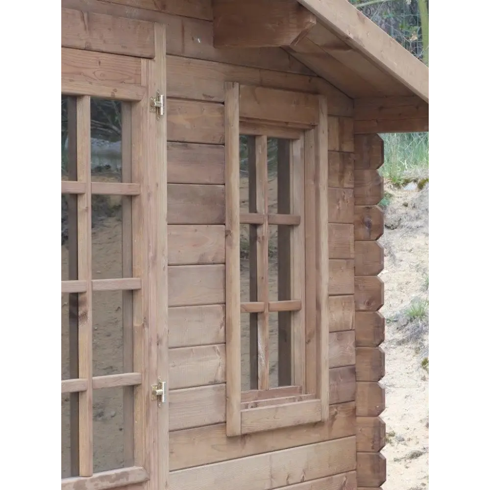 Abri de jardin en bois - 20m2 - 5x4m - Traité - Ep. 28mm - Couleur: marron