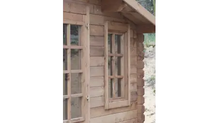 Abri de jardin en bois - 20m2 - 5x4m - Traité - Ep. 28mm - Couleur: marron