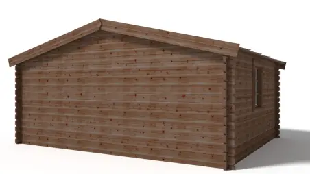 Abri de jardin en bois - 20m2 - 5x4m - Traité - Ep. 45mm - Couleur: marron