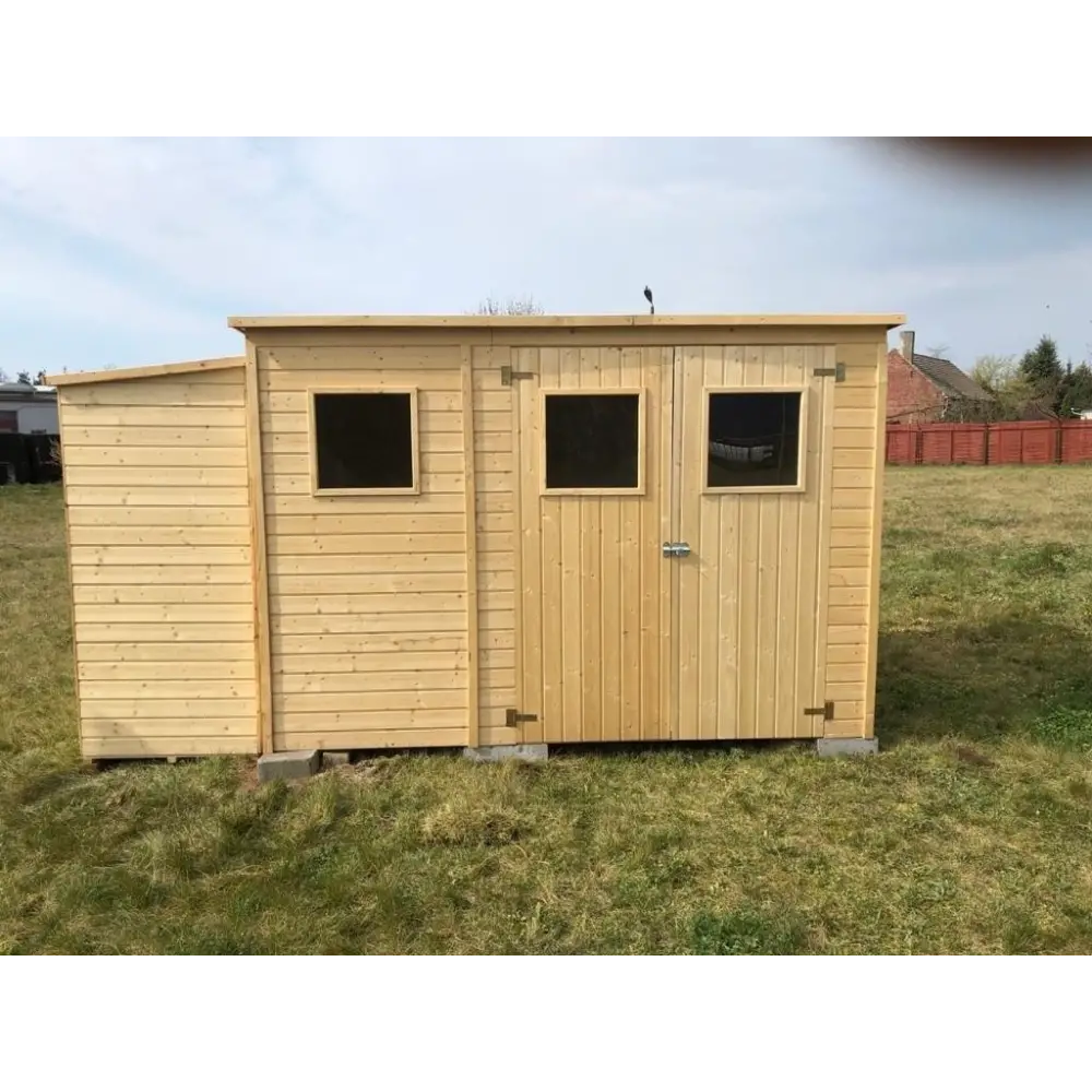 Abri de jardin en bois 4.86 m2 - 2.7x1.8 m - Couleur: naturel