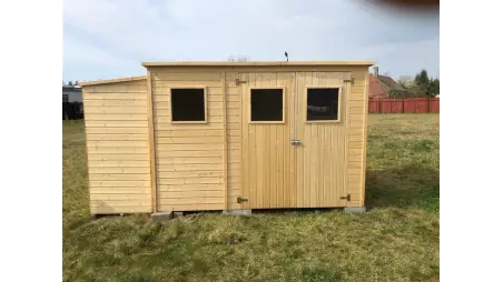 Abri de jardin en bois 4.86 m2 - 2.7x1.8 m - Couleur: naturel