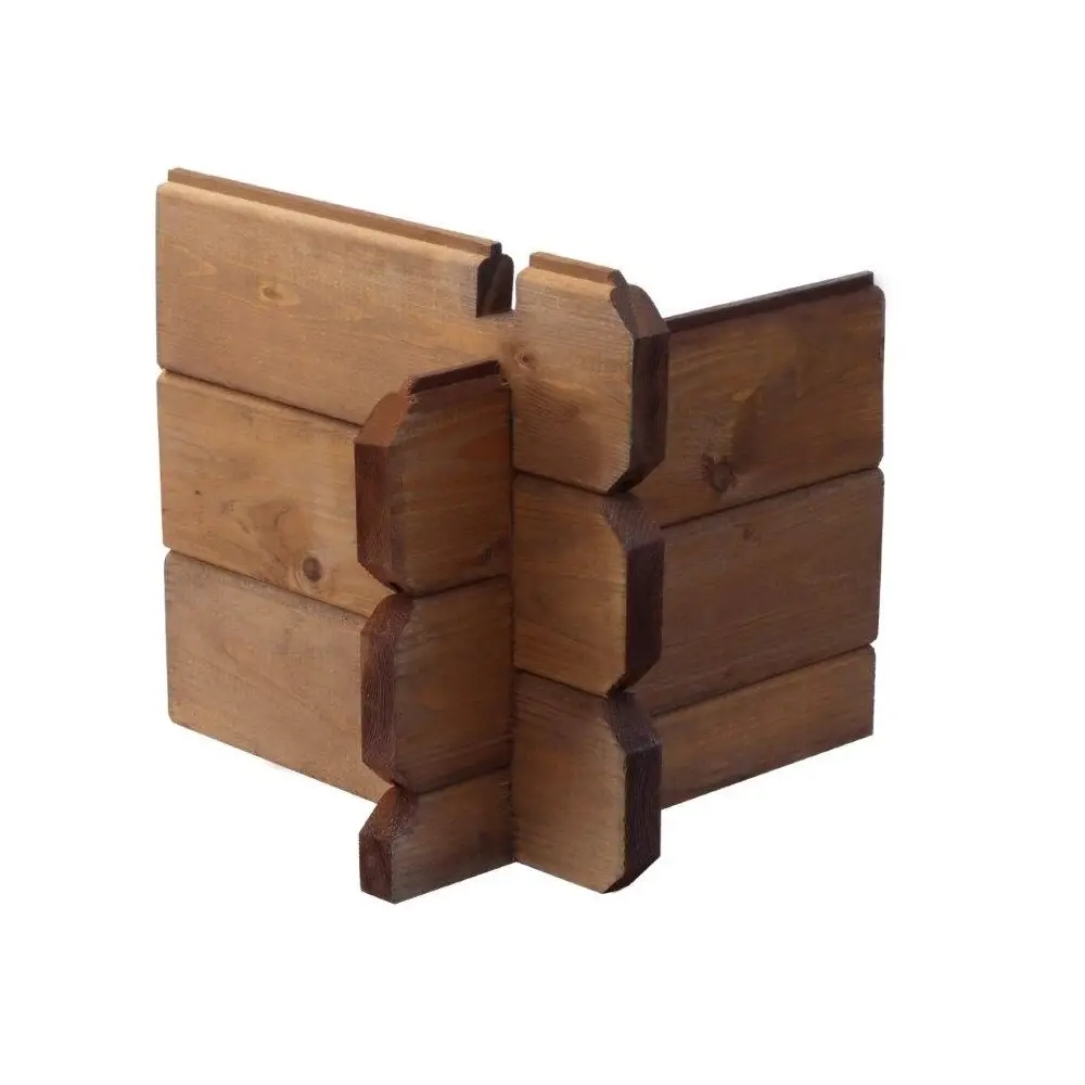 Abri de jardin en bois - 15.2m2 - 3.9x3.9m - Traité - Ep. 34mm - Couleur: marron