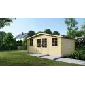Abri de jardin en bois - 25m2 - 5x5m - Ep. 40mm - Couleur: naturel