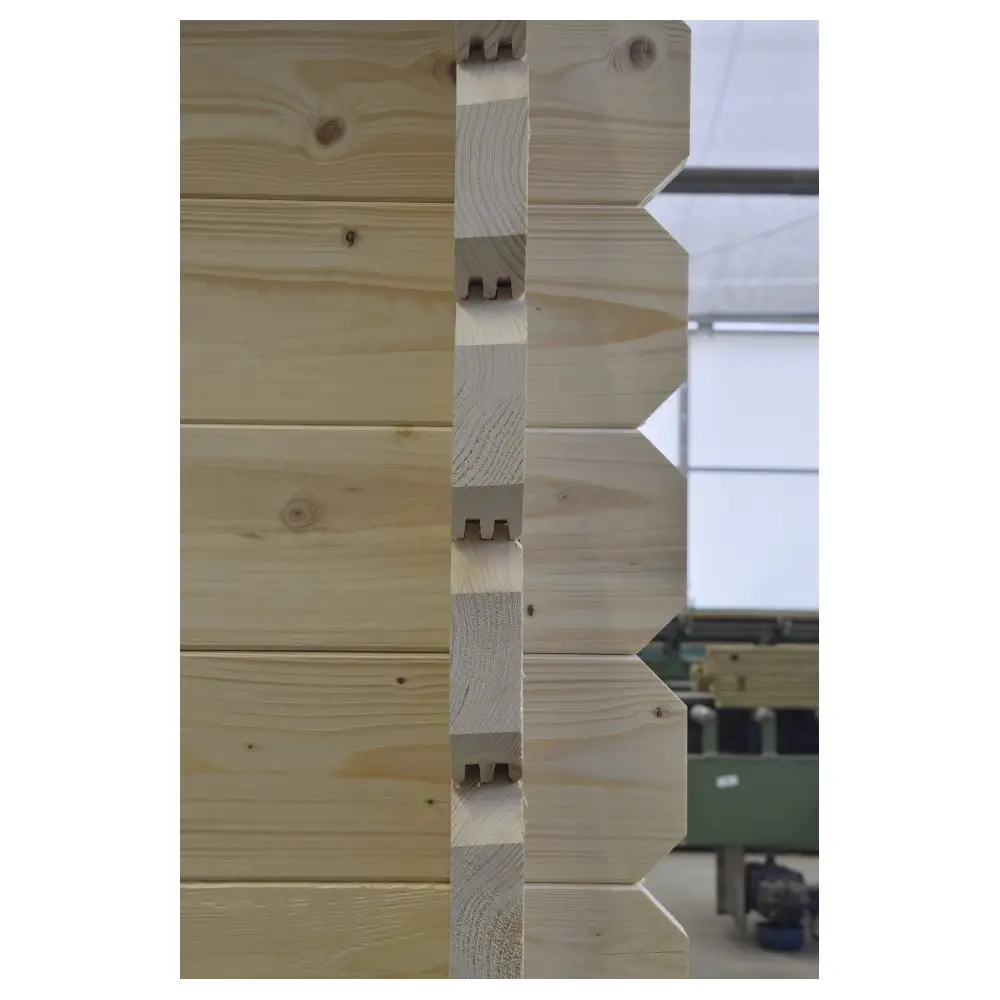 Abri de jardin en bois - 25m2 - 5x5m - Ep. 40mm - Couleur: naturel