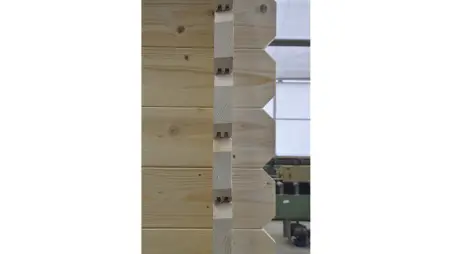 Abri de jardin en bois - 25m2 - 5x5m - Ep. 40mm - Couleur: naturel