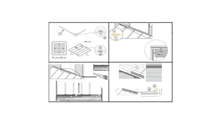 Abri de jardin en bois - 4x3 m + terrasse avec balustrade et avant-toit en bois - 24 m2 - Traité