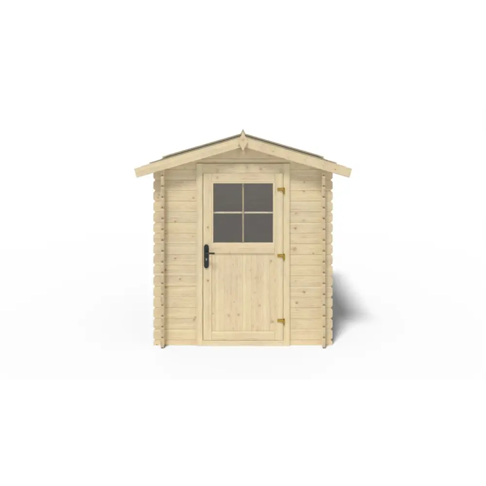 Abri de jardin en bois - 3.61m2 - 1.9x1.9m - Ep. 28mm - Couleur: naturel