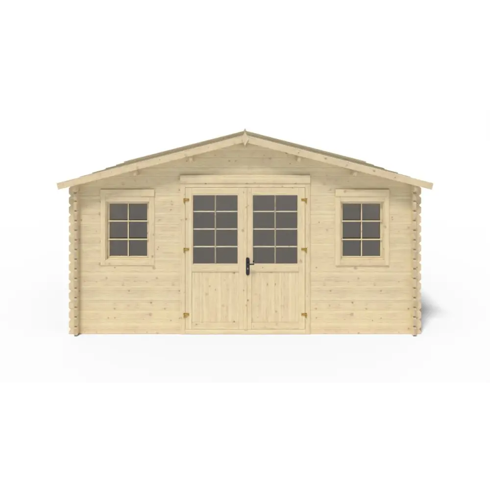 Abri de jardin en bois - 20m2 - 5x4m - Ep. 40mm - Couleur: naturel