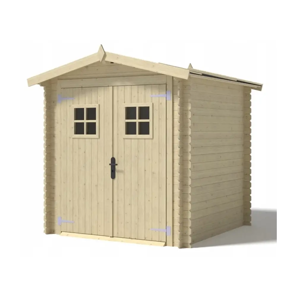 Abri de jardin en bois - 4m2 - 2x2m - Ep. 19mm - Couleur: naturel