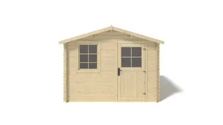 Abri de jardin en bois - 7.5m2 - 3x2.5m - Ep. 28mm - Couleur: naturel