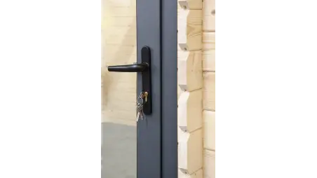 Abri de jardin en bois - 17.4m2 - 5.79x3m - Ep. 28mm - Couleur: naturel