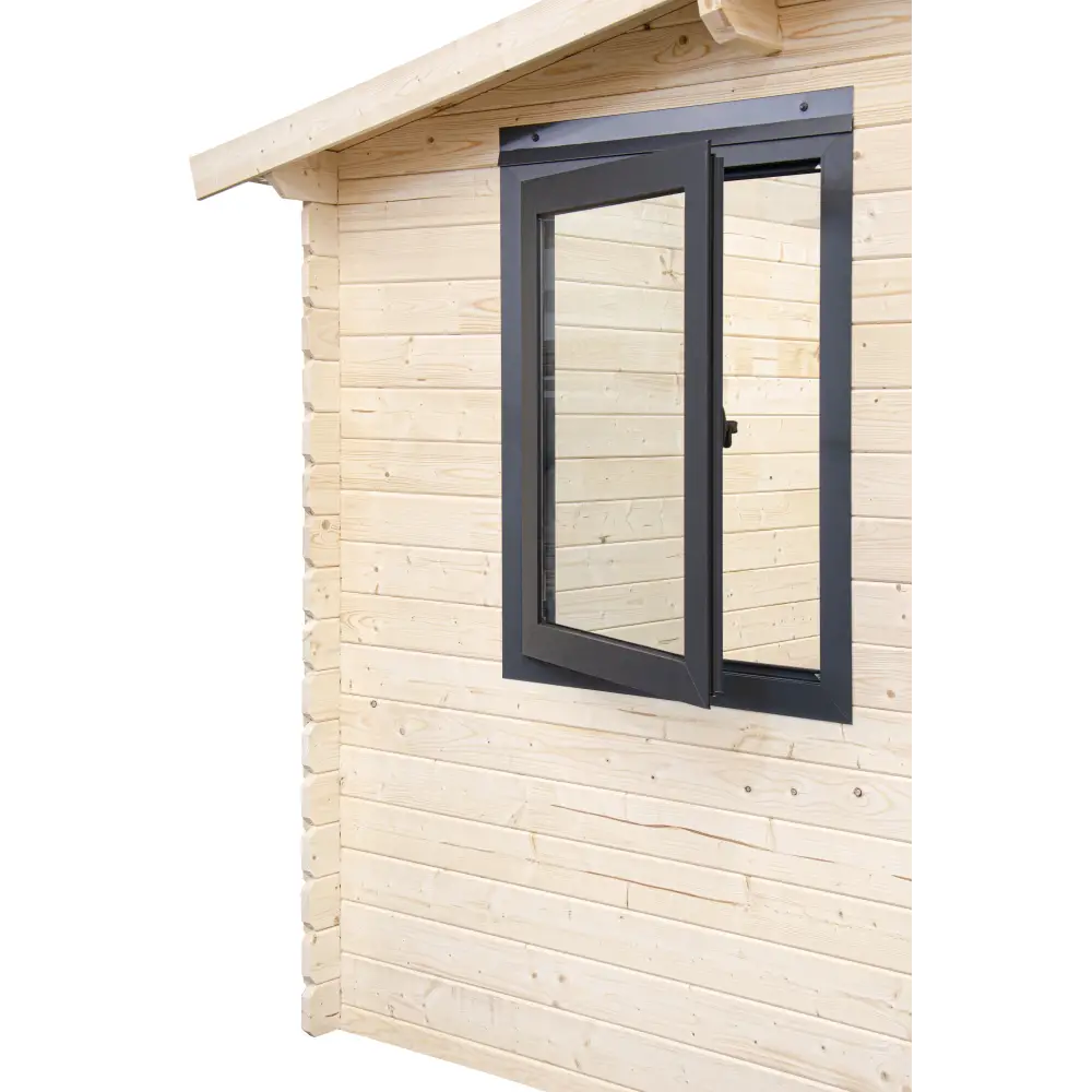 Abri de jardin en bois - 15m2 - 5x3m - Ep. 28mm - Couleur: naturel