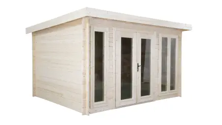Abri de jardin en bois - 12m2 - 4x3m - Ep. 34mm - Couleur: naturel