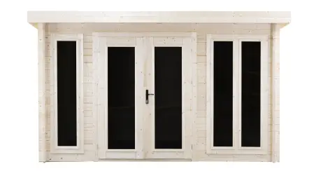 Abri de jardin en bois - 12m2 - 4x3m - Ep. 34mm - Couleur: naturel