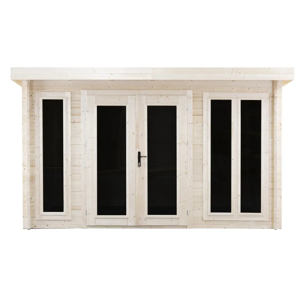 Abri de jardin en bois - 16m2 - 4x4m - Ep. 34mm - Couleur: naturel