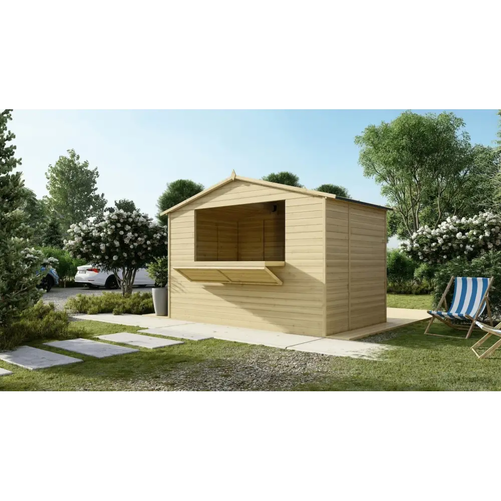 Kiosque/ stand de marché/ de vente 5.72 m2 - 3.11x1.84 m - 19 mm