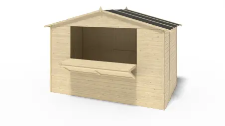 Kiosque/ stand de marché/ de vente 5.72 m2 - 3.11x1.84 m - 19 mm