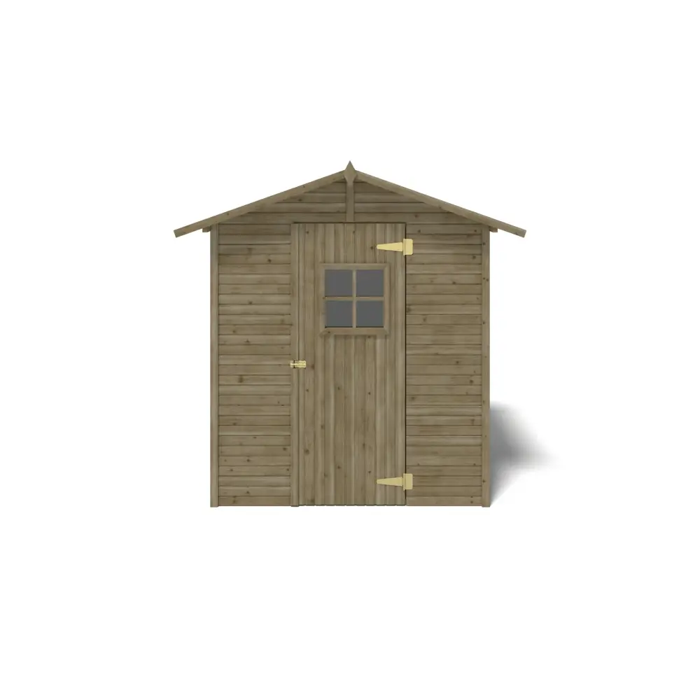 Abri de jardin en bois 2.17 m2 - 1.77x1.23 m - traité - Couleur: vert