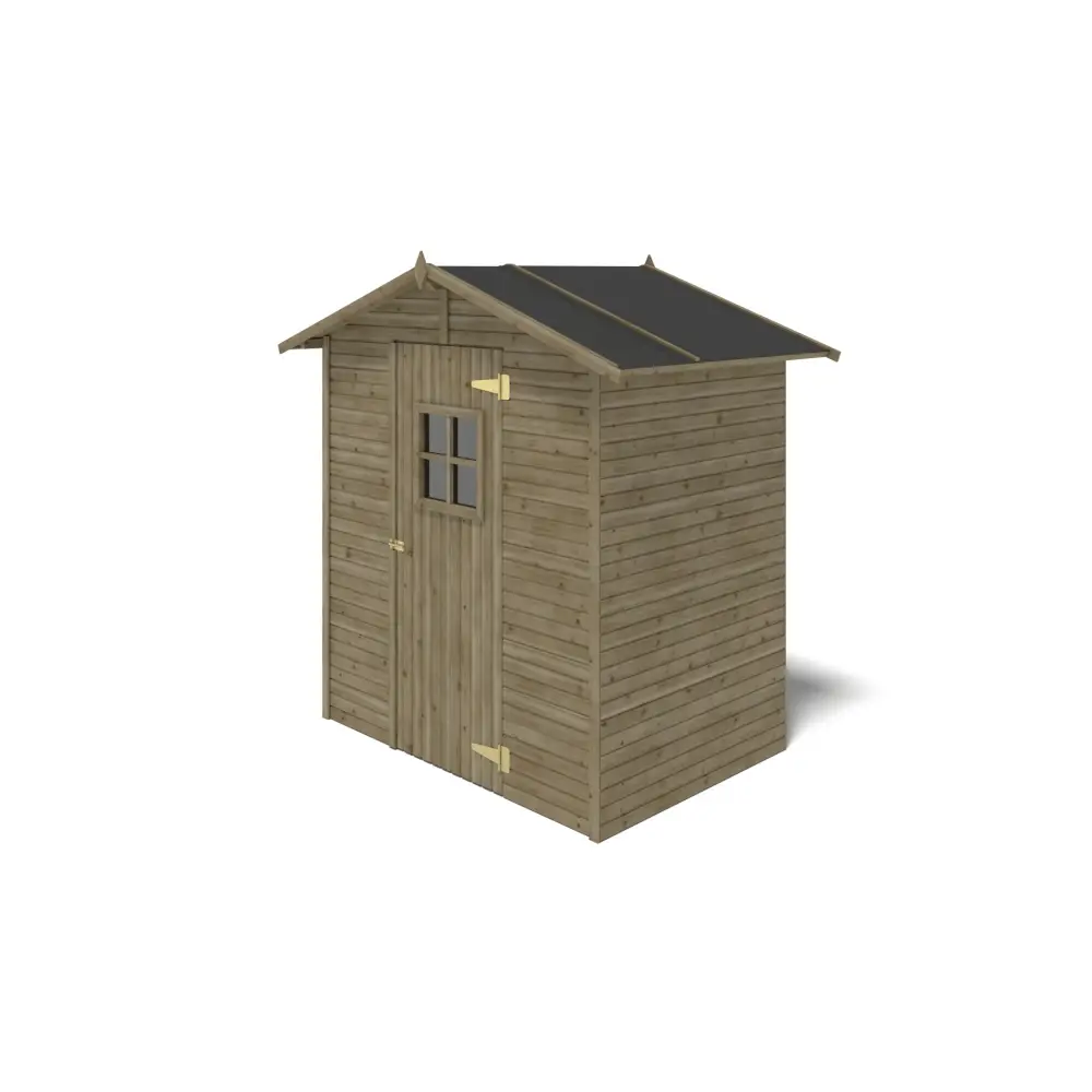 Abri de jardin en bois 2.17 m2 - 1.77x1.23 m - traité - Couleur: vert