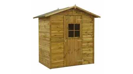 Abri de jardin en bois 2.17 m2 - 1.77x1.23 m - traité - Couleur: vert