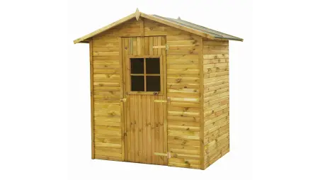 Abri de jardin en bois 2.17 m2 - 1.77x1.23 m - traité - Couleur: vert
