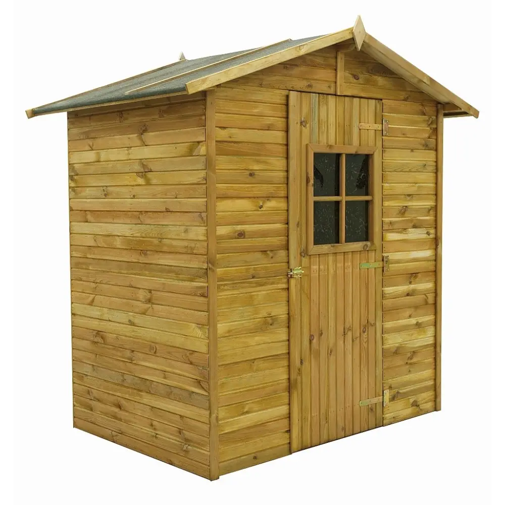 Abri de jardin en bois 2.17 m2 - 1.77x1.23 m - traité - Couleur: vert