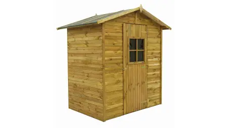 Abri de jardin en bois 2.17 m2 - 1.77x1.23 m - traité - Couleur: vert