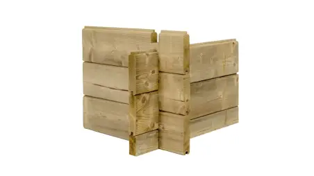 Abri de jardin en bois - 17.4m2 - 5.79x3m - Traité - Ep. 28mm - Couleur: vert