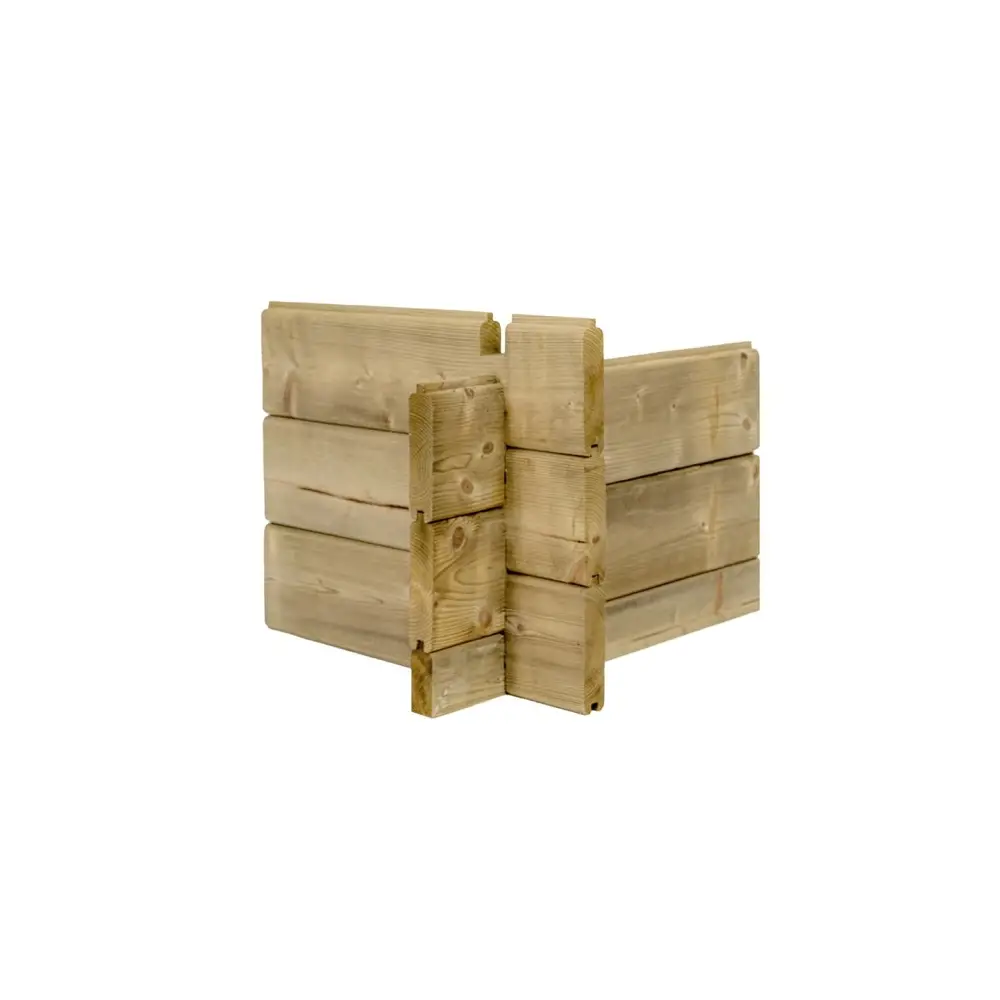 Abri de jardin en bois - 5m2 - 2.5x2m - Traité - Ep. 28mm - Couleur: vert