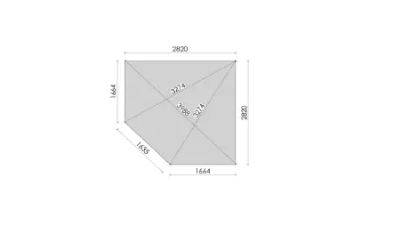 Abri de jardin en bois - 8m2 - 3x3m - Traité - Ep. 28mm - Couleur: marron