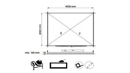 Abri de jardin en bois - 21.42m2 - 5.1x4.2m - Ep. 34mm - Couleur: naturel