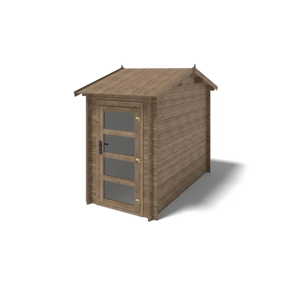 Abri de jardin en bois - 1.5x3 m avec extension de 1.5x2.76 m - 15.56 m² - Traité