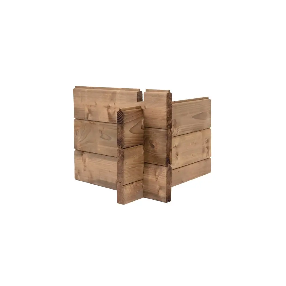 Abri de jardin en bois - 3x3 m avec extension de 3x2.76 m - 20 m² - Traité