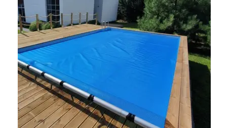 Bâche à bulles d'été 6.47 x 3.22 m pour piscine BAS7308