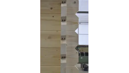 Abri de jardin en bois - 30m2 - 6x5m - Ep. 40mm - Couleur: naturel