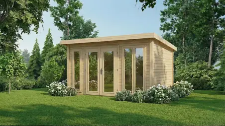 Abri de jardin en bois Kira 4,04x3,09m - 12m2 - Ep. 34mm