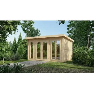 Abri de jardin en bois Kira 4,04x4,09m - 12m2 - Ep. 34mm
