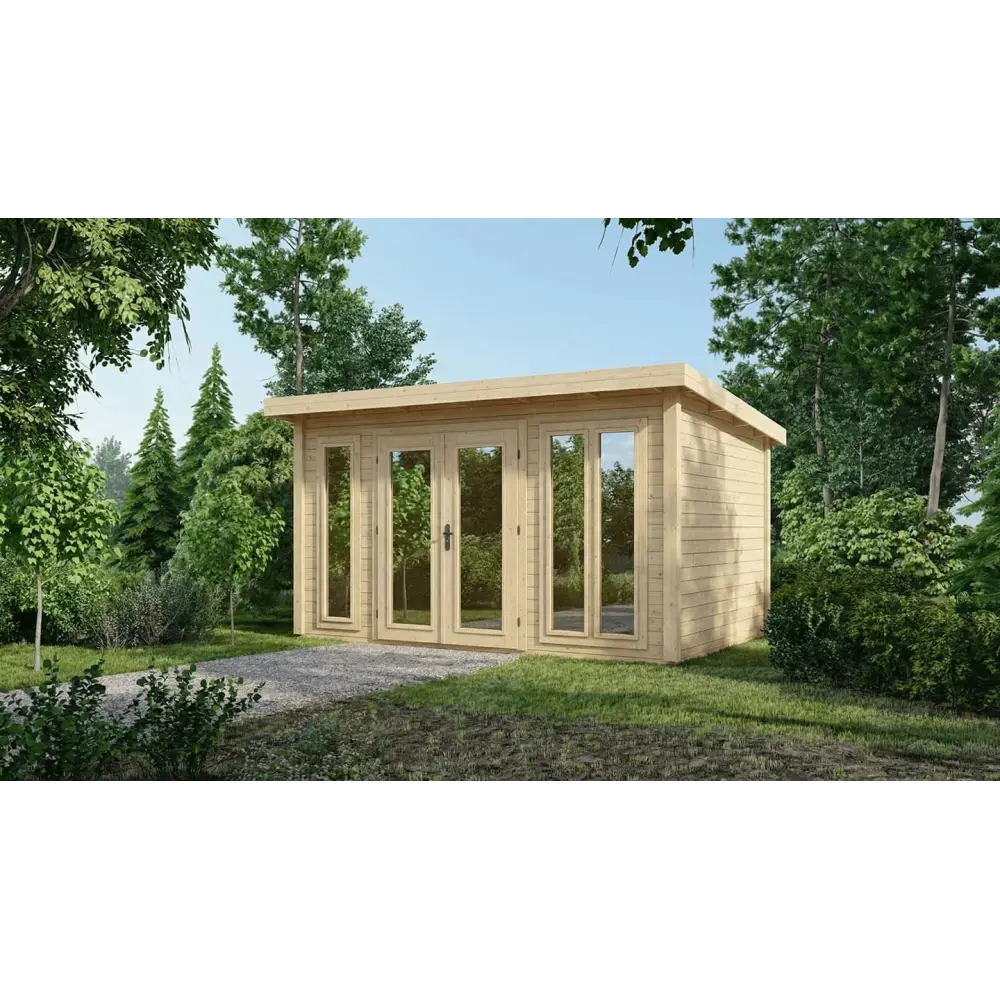 Abri de jardin en bois Kira 4,04x4,09m - 12m2 - Ep. 34mm