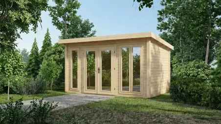 Abri de jardin en bois Kira 4,04x4,09m - 12m2 - Ep. 34mm