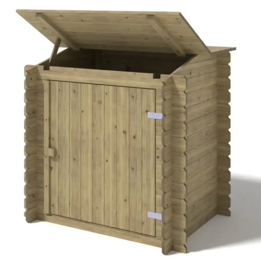 Armoire de jardin en bois -1.2x0.89 m - H.1.13 m - imprégné