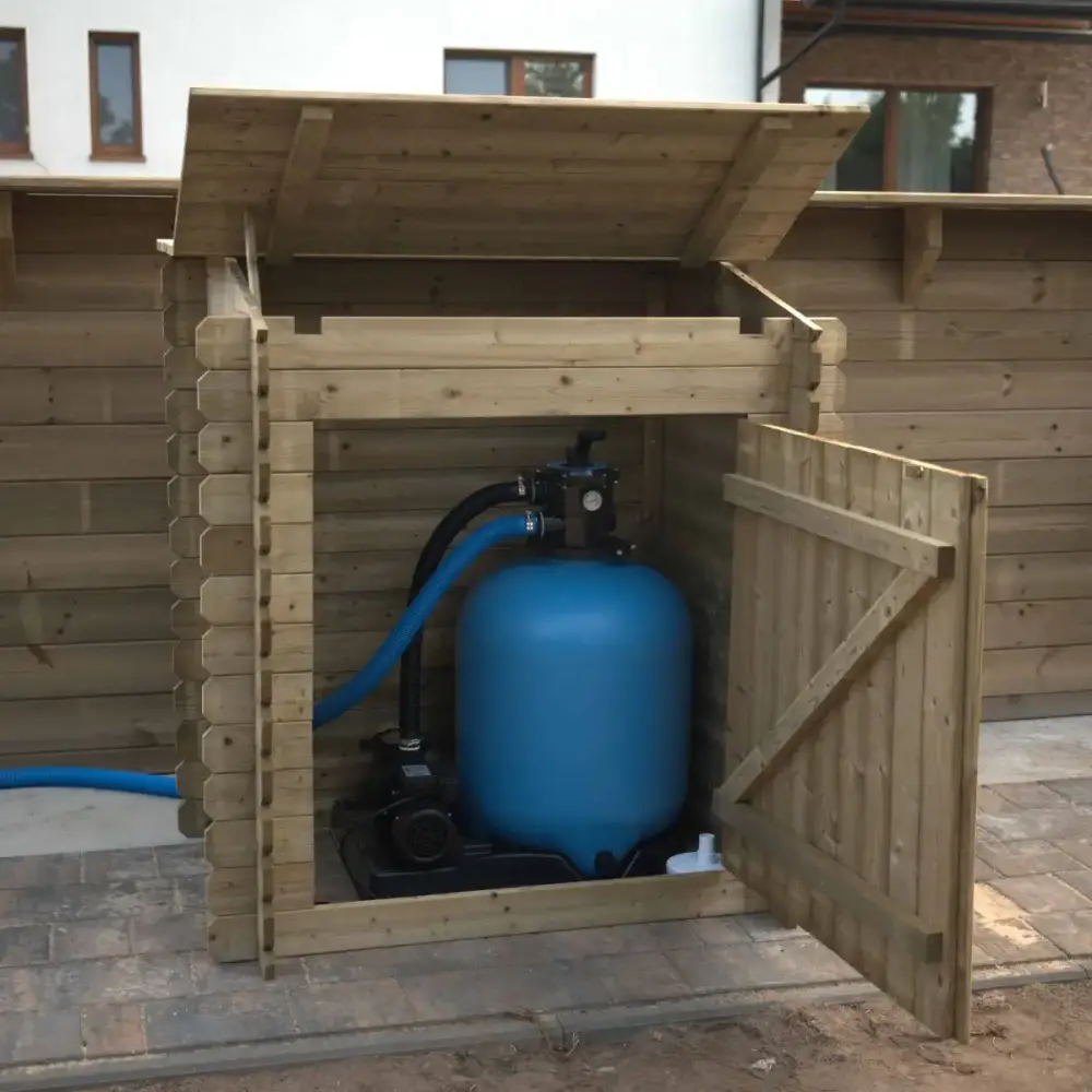 Armoire de jardin en bois -1.2x0.89 m - H.1.13 m - imprégné